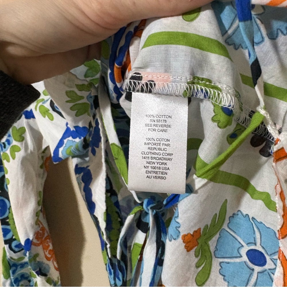 NWT Industry Republic Women’s Small Clothing Crop Top w Tie Waist Paisley Print - Picture 3 of 5